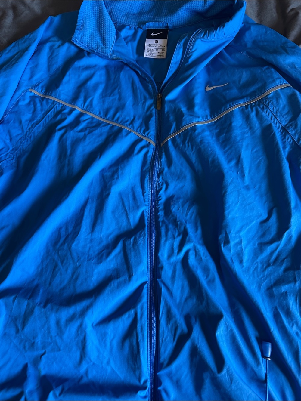 Nike Women’s Bright Blue Full-Zip Windbreaker Jacket XL - Picture 5 of 8